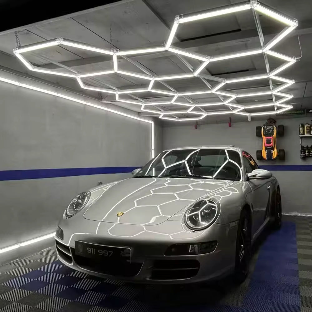 Lumière blanche LED hexagonale en nid d'abeille