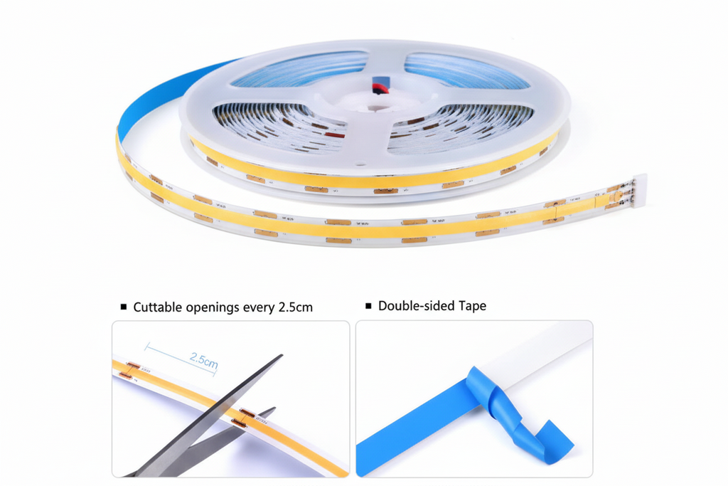 Bande LED COB Tactile à Intensité Réglable